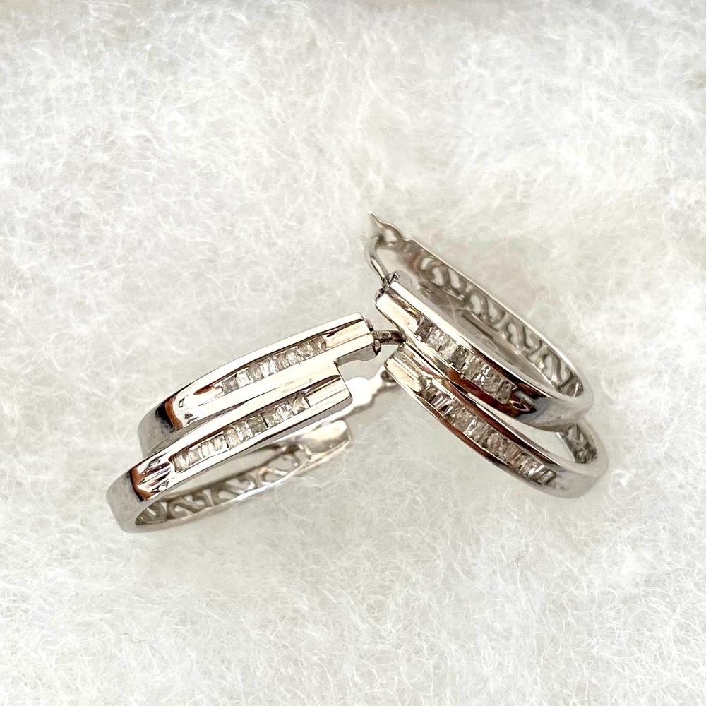Diamond Hoop Earrings